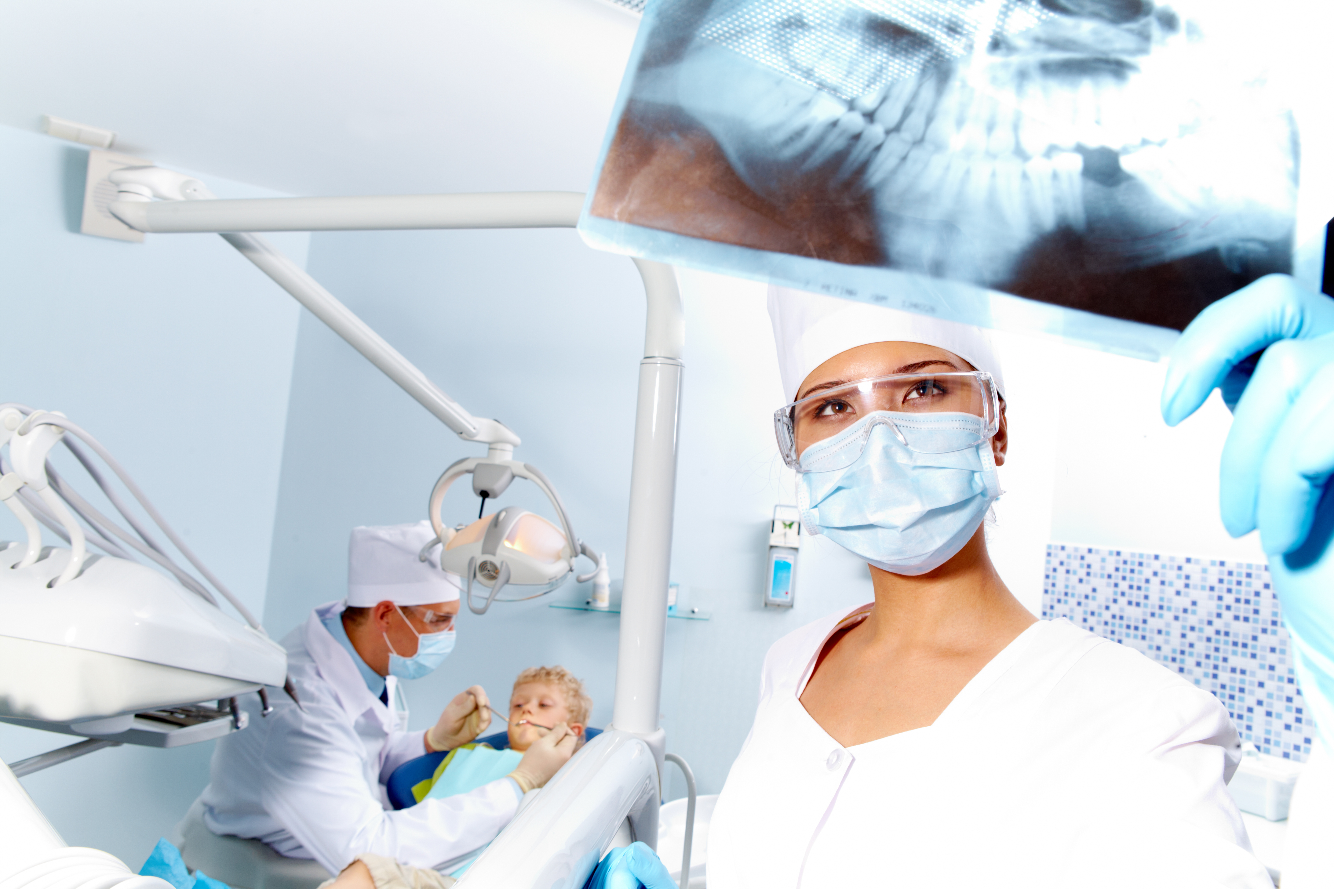 Child about to get a dental implant